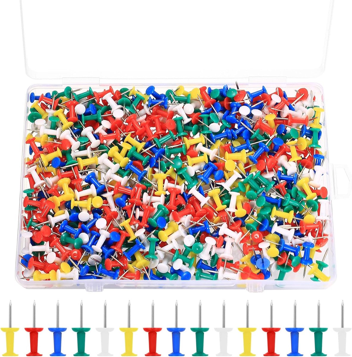 Duwspelden 600 Stuks - Kleurrijk Plastic en Staal - Duurzaam en Gebruiksvriendelijk - ShopVlot