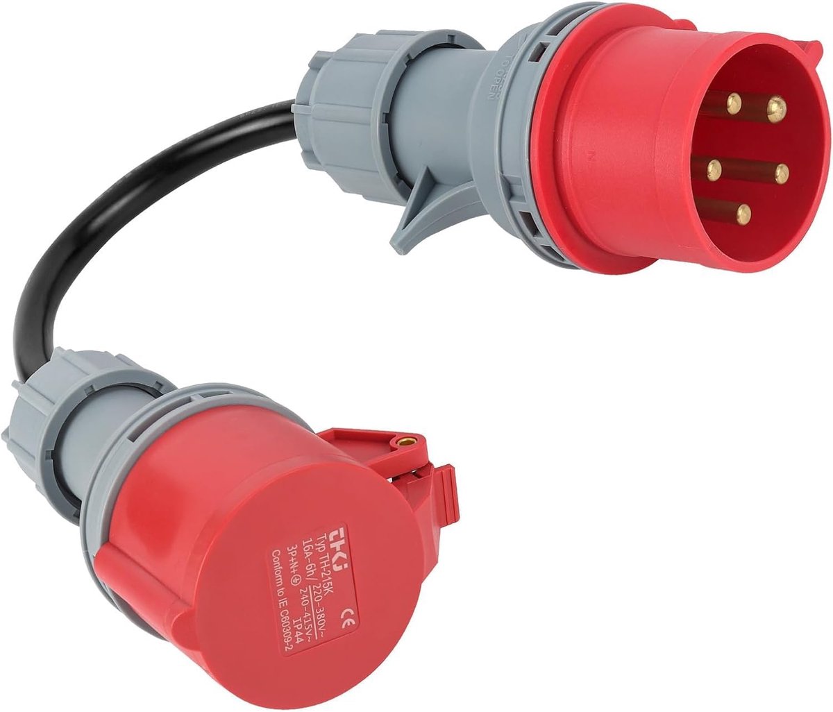 CEE adapter 32A naar 16A - industrieel stekker 5-pins - waterdicht IP44 - ideaal voor elektrische voertuigen - ShopVlot