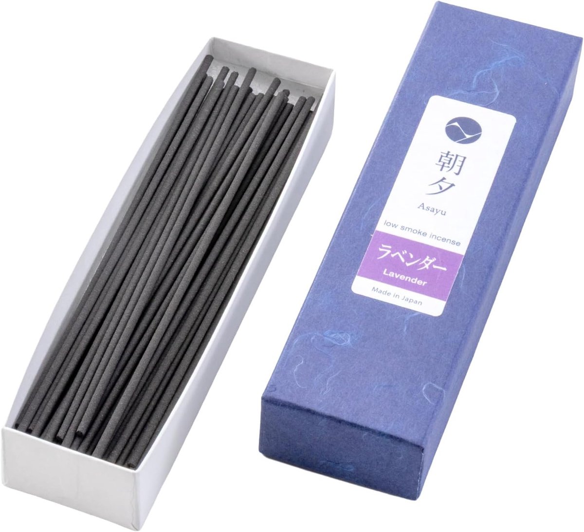 Asayu Japan Wierookstokjes - Lavendel - Wierook met Weinig Rook voor Ochtend- of Avondmeditatie, Ontspanning of Yoga - ShopVlot