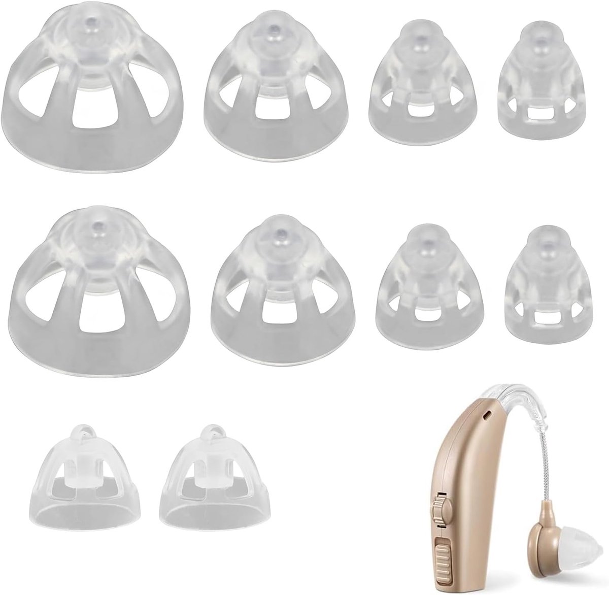 10 stuks vervangende oorkussens voor hoofdtelefoon, 10 mm siliconen vervangende oorkussens voor hoofdtelefoon - ShopVlot
