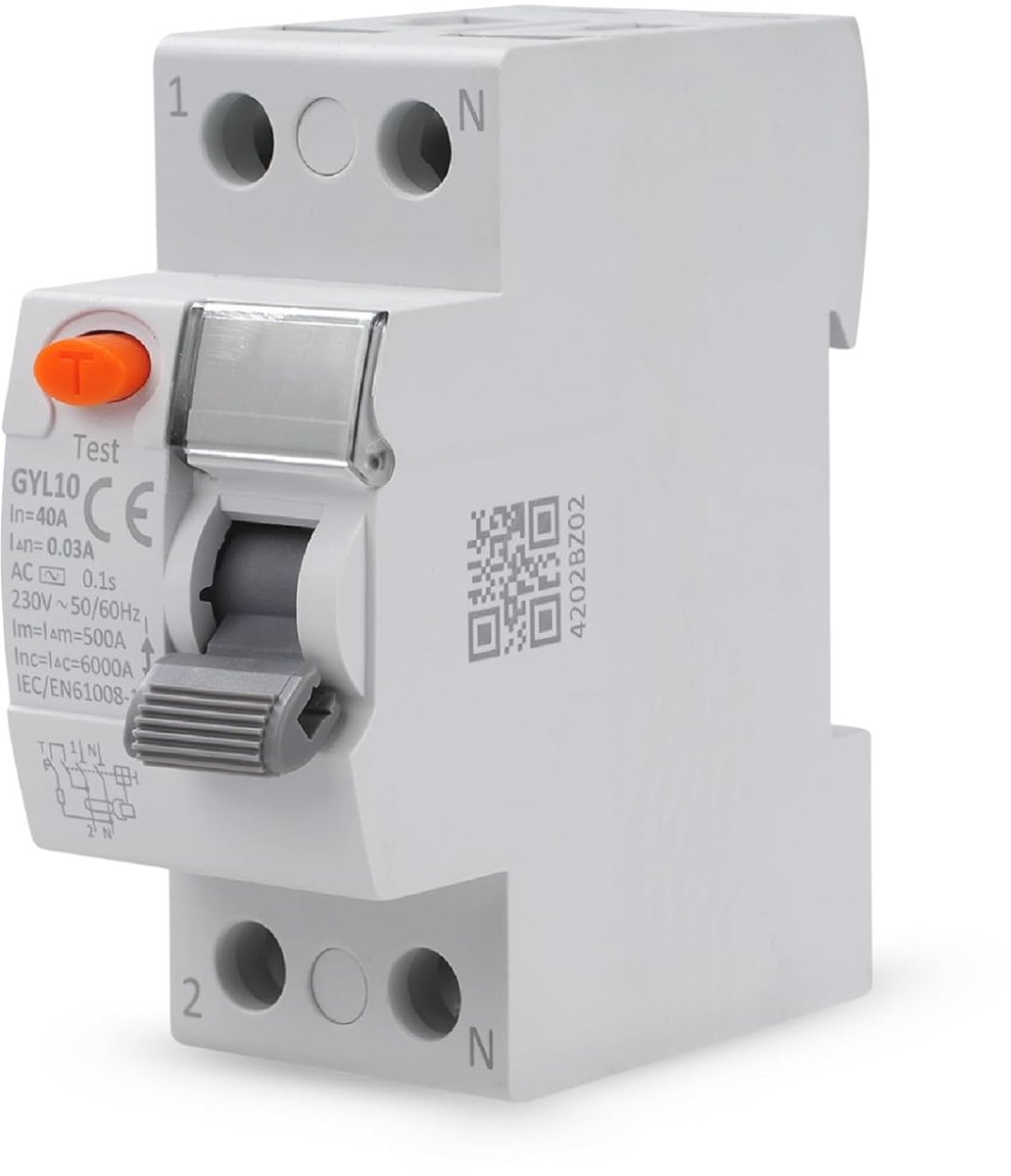 DEWIN FI circuit breaker, GYL10 RCCB RCCB leak protection FI circuit breaker 30mA 2P 40A AC 230V - ShopVlot