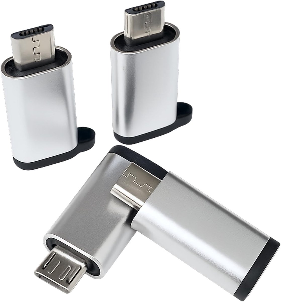 4 Pack Adapter USB C to Micro USB, Compact Micro USB to USB C Converter for Charging and Sync, Universal C Micro USB - ShopVlot