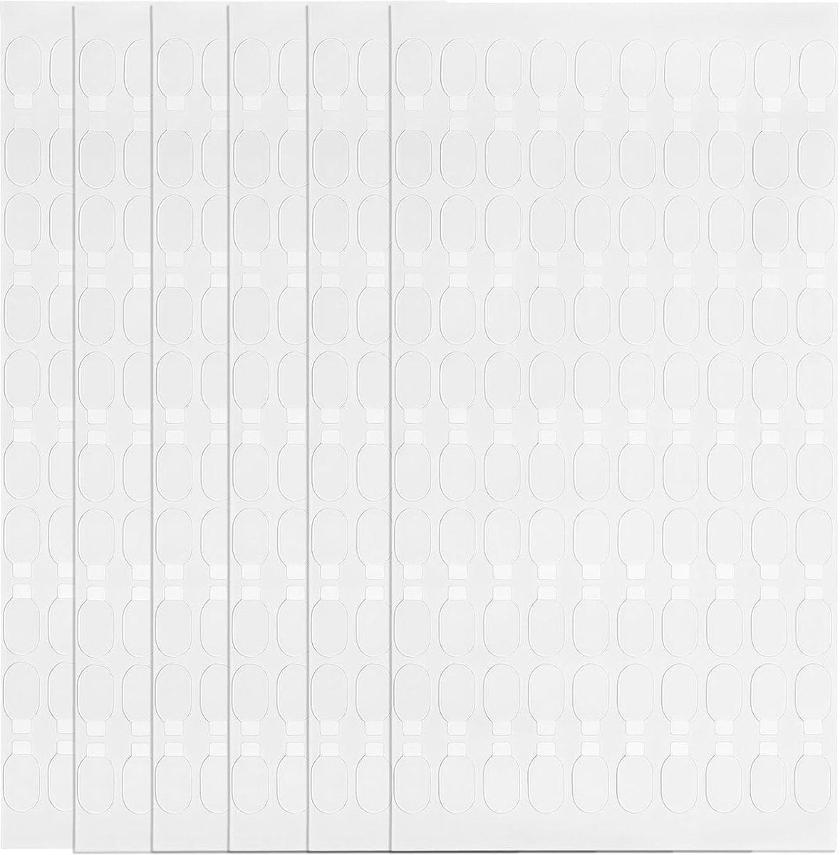 600 Stuks Dubbelzijdige Plakpunten met Handvat, 8 × 13 mm - Ovale Transparante Plakpunten, Geschikt voor DIY-Handwerk - ShopVlot