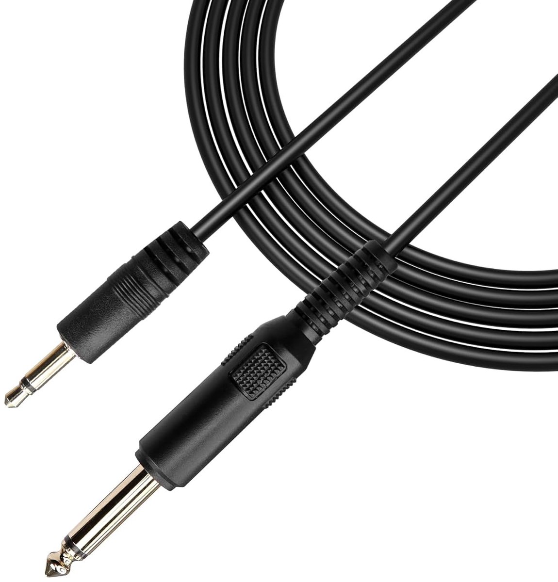 3.5mm 1/8 Inch To 6.35mm 1/4 Inch Mono Cable - TS Plug For Amplifiers, Laptops, Guitars (3m) - ShopVlot
