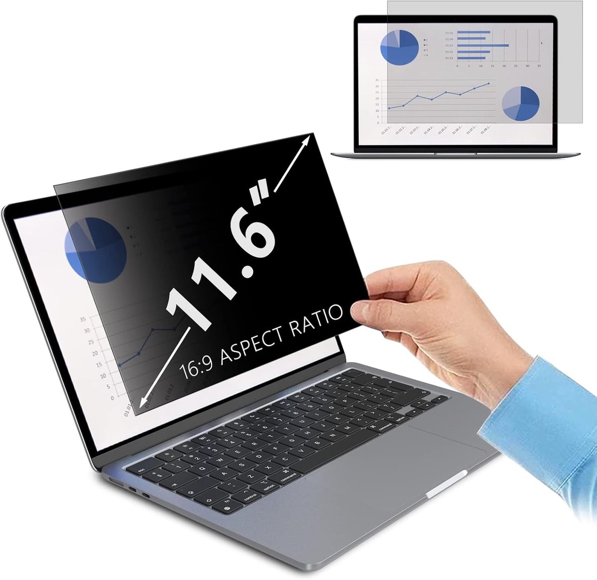 Privacy Filter Screen Protector for Laptop Computers (11.6" inch), Anti Glare/Anti-Spy Protector Film Filter for 11.6" - ShopVlot