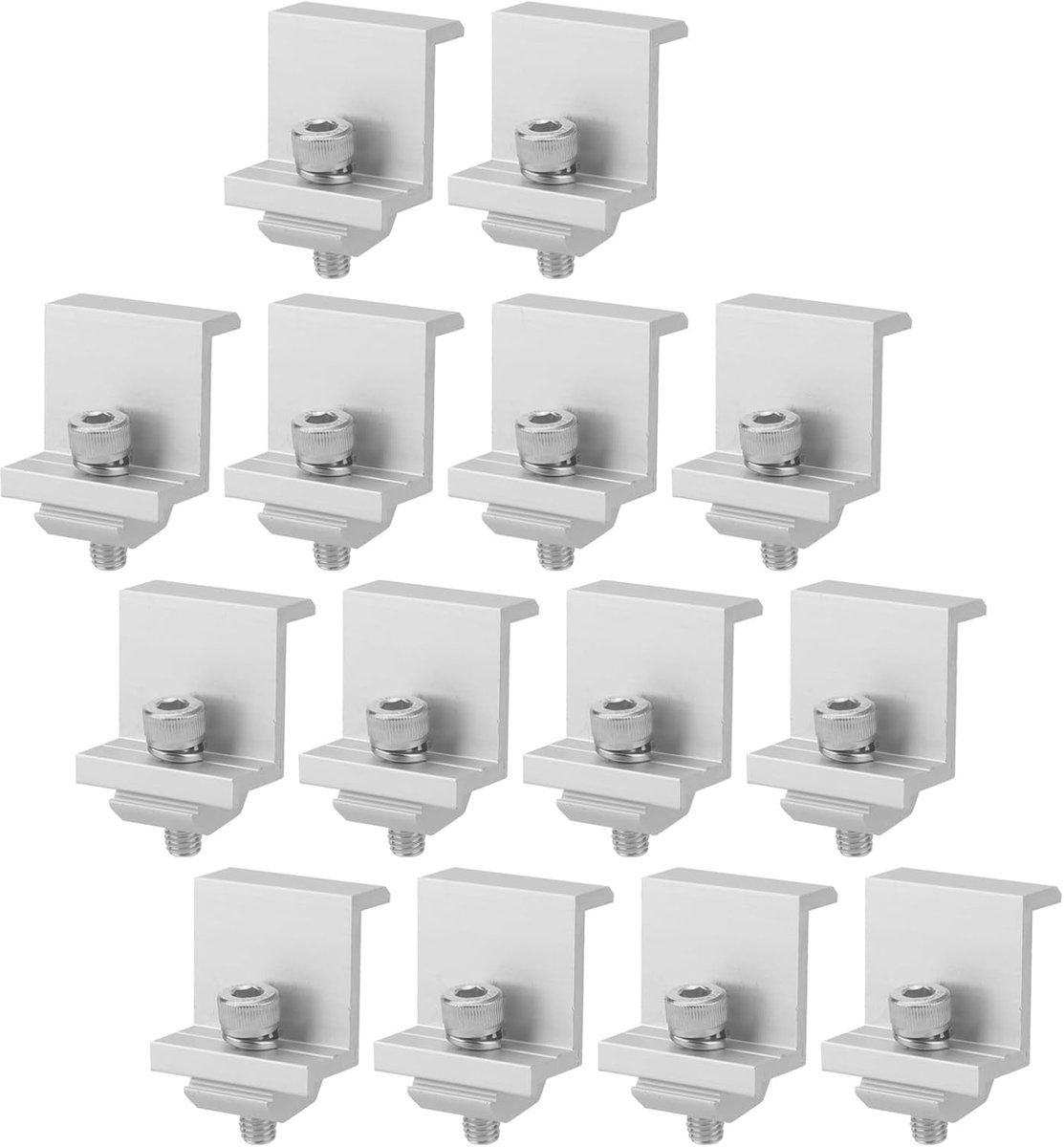 14Pcs Solar Panel Holder Solar End Clamp 35mm Adjustable Solar Panel Mount Solar Panel Mount Solar Panel with Nuts and - ShopVlot