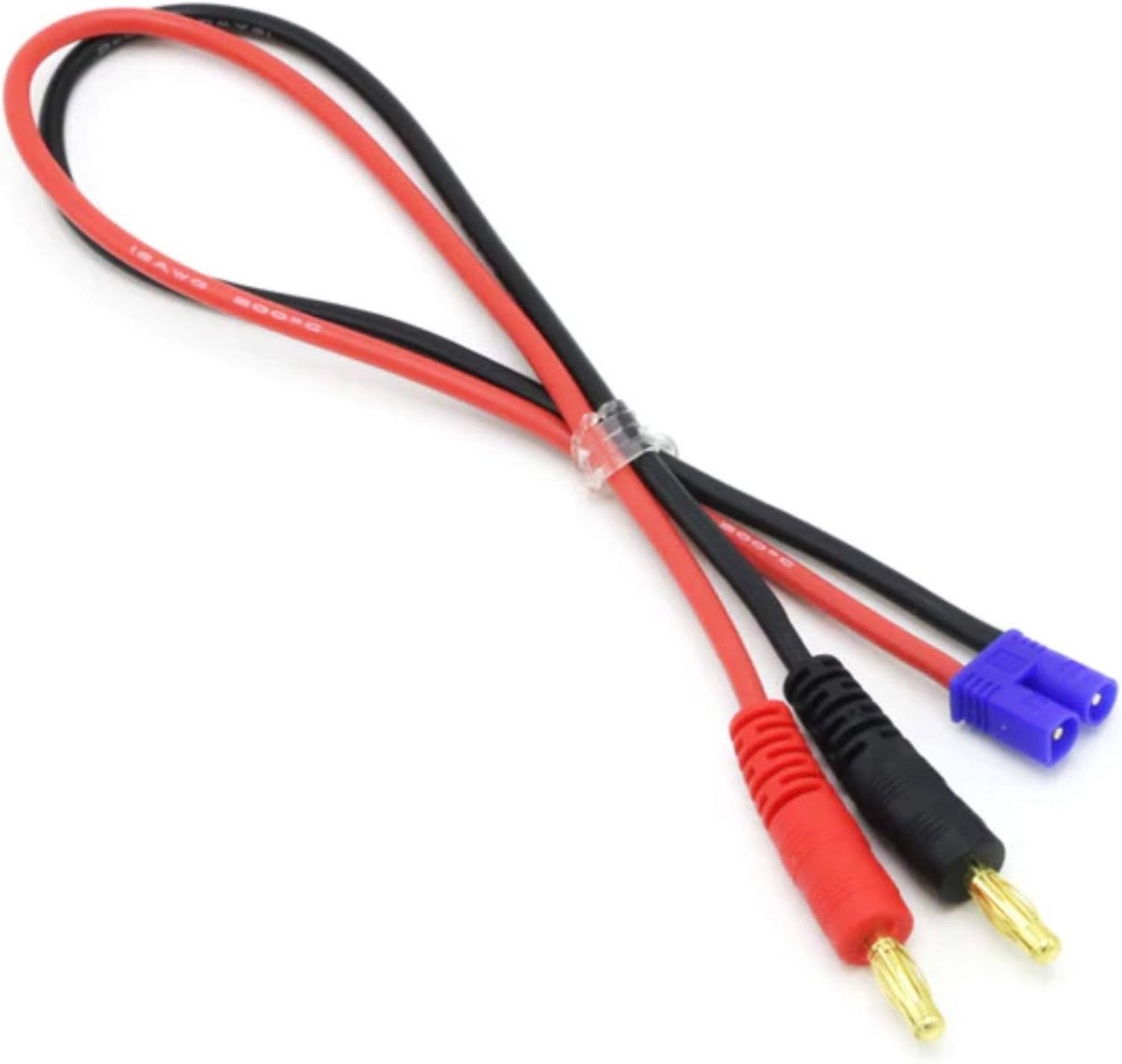 Premium Lipo battery charging cable 4 mm banana plug to EC2 male plug from Mr. Stecker Modellbau® - ShopVlot