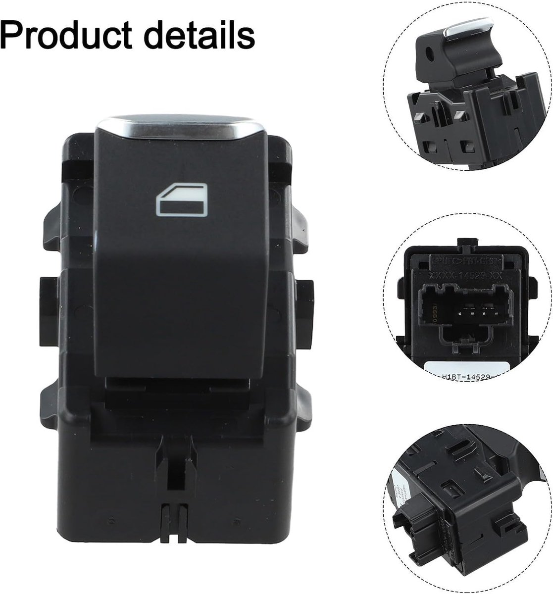 Raambediening Knop, H1BT-14529AA, Interne Raamschakelaar voor Ford Fiesta 2017-2019 Focus 2019, ABS Elektrische - ShopVlot