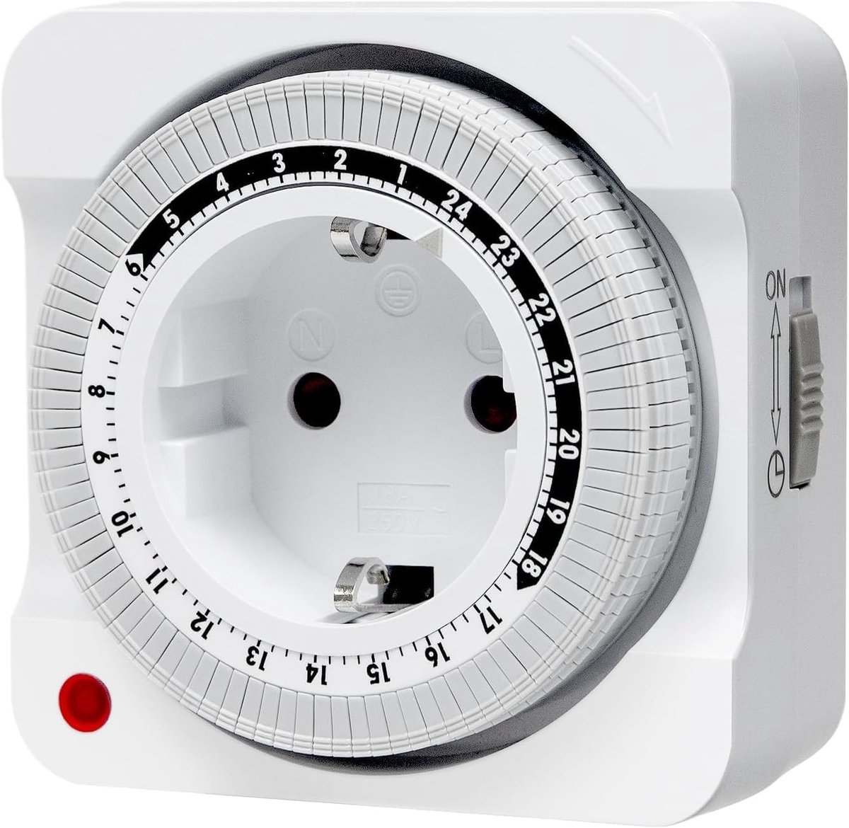 Mechanische 24-uurs timer, analoge stopcontact-timer met 96 segmenten en 15 minuten interval, programmeerbare timer - ShopVlot