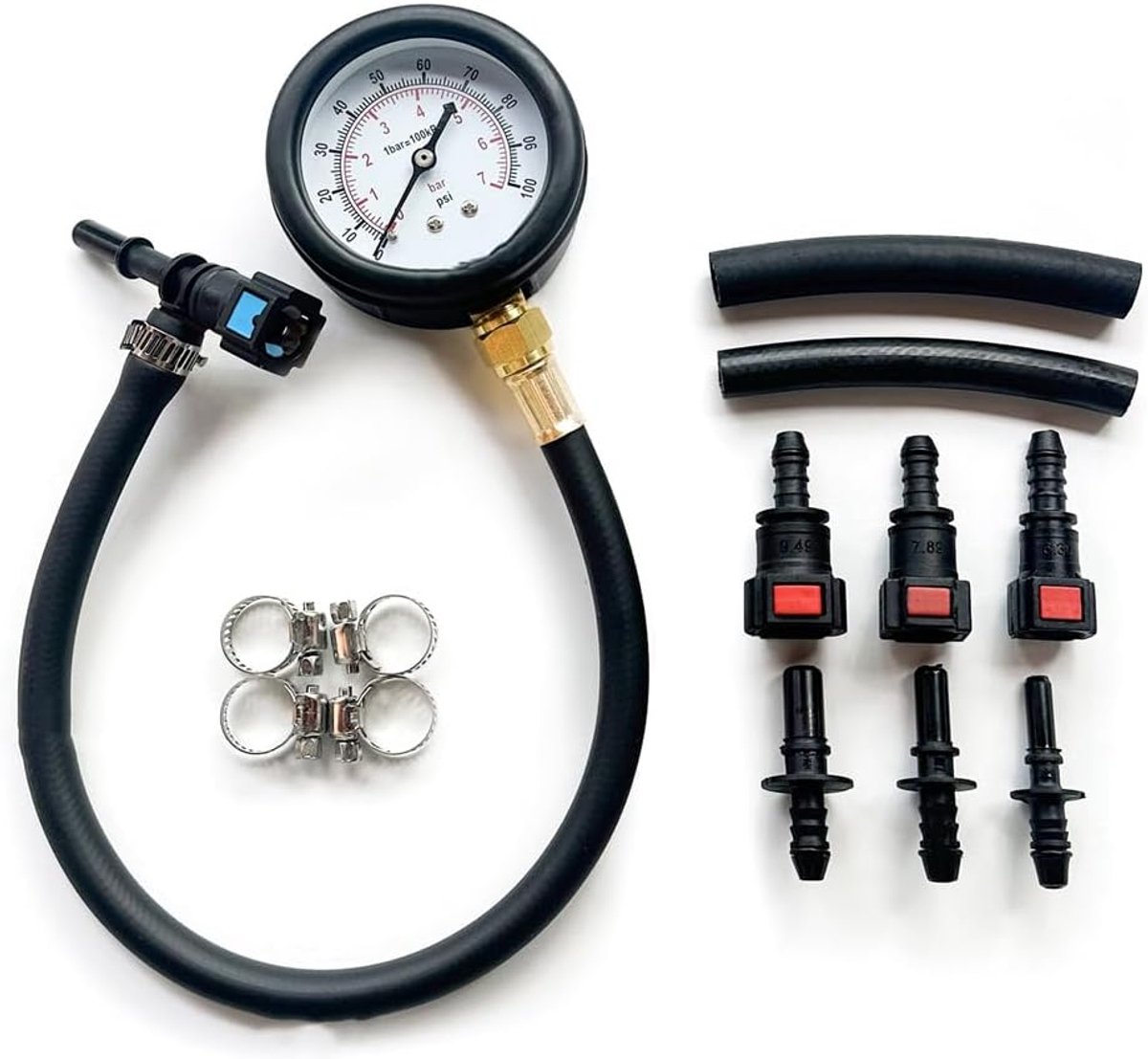 Fuel Pressure Gauge, Fuel Pressure Test Set, Petrol Pressure Gauge, Fuel Injection Pumps Pressure Tester, Fuel - ShopVlot