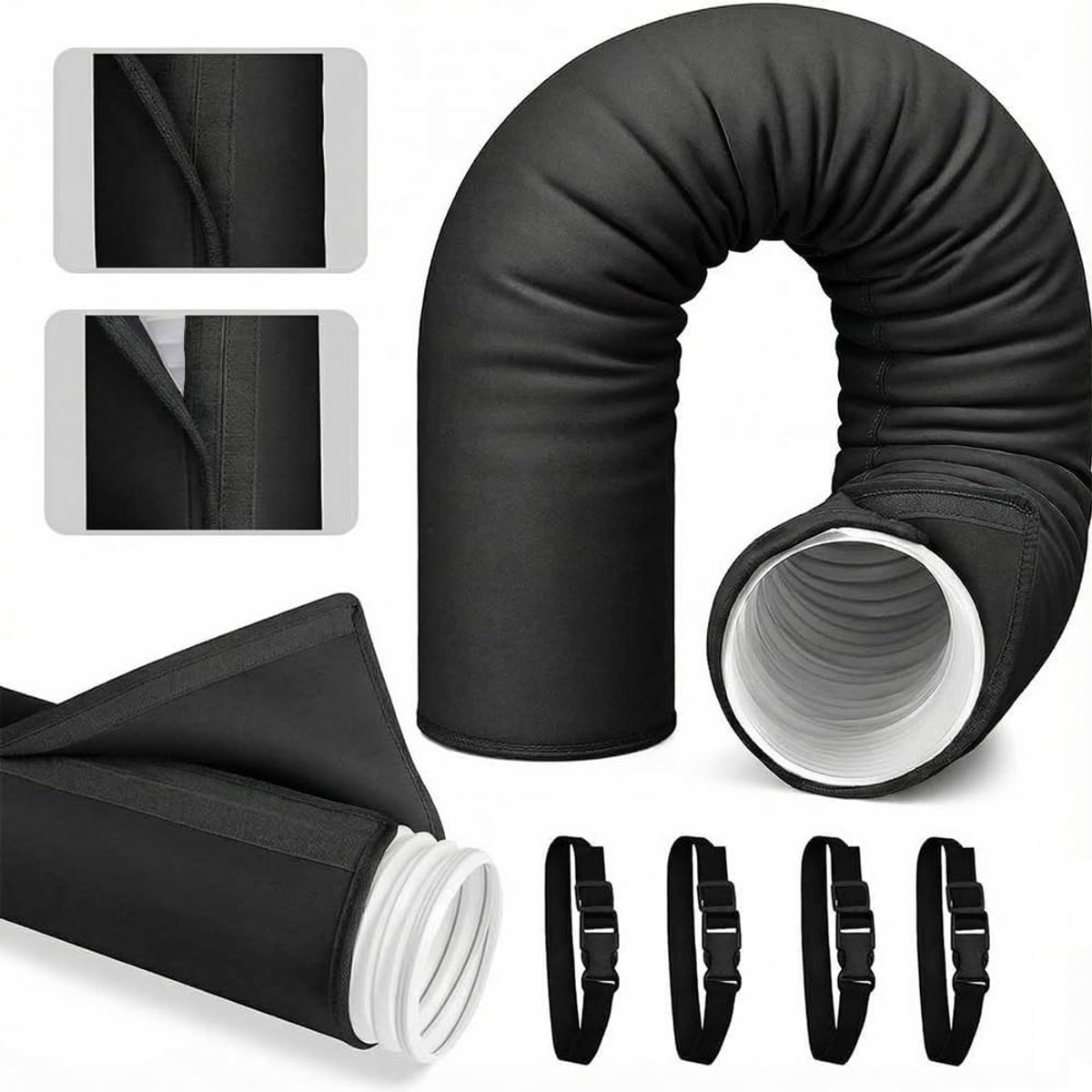 Air Conditioning, Drain Hose, Insulation, Portable Air Conditioning, Hose Cover with Closure Straps, 150 cm - ShopVlot
