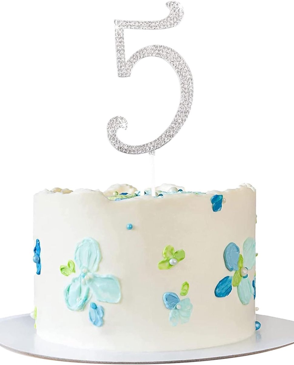 Cake decoration for anniversary, cake decoration, number, rhinestone, cake decoration, cake decoration, cake - ShopVlot