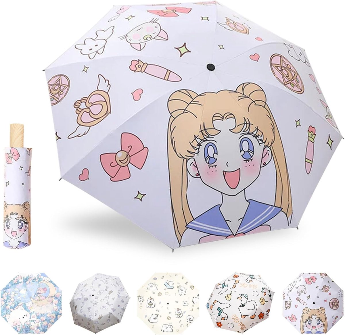Ronte - Kinderparaplu voor schooltas - ultralicht en klein - reflecterend - windbestendig