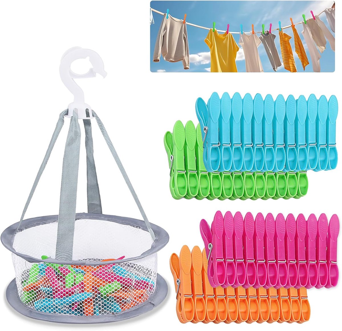 wasknijpers met zak - ShopVlot