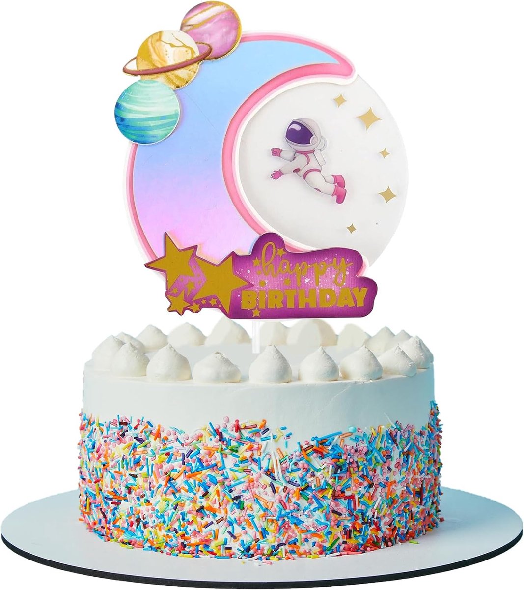 Taartdecoratie, astronaut, 1 stuk, decoratie voor ruimtecake, decoratie voor buiten, decoratie voor astronaut - ShopVlot