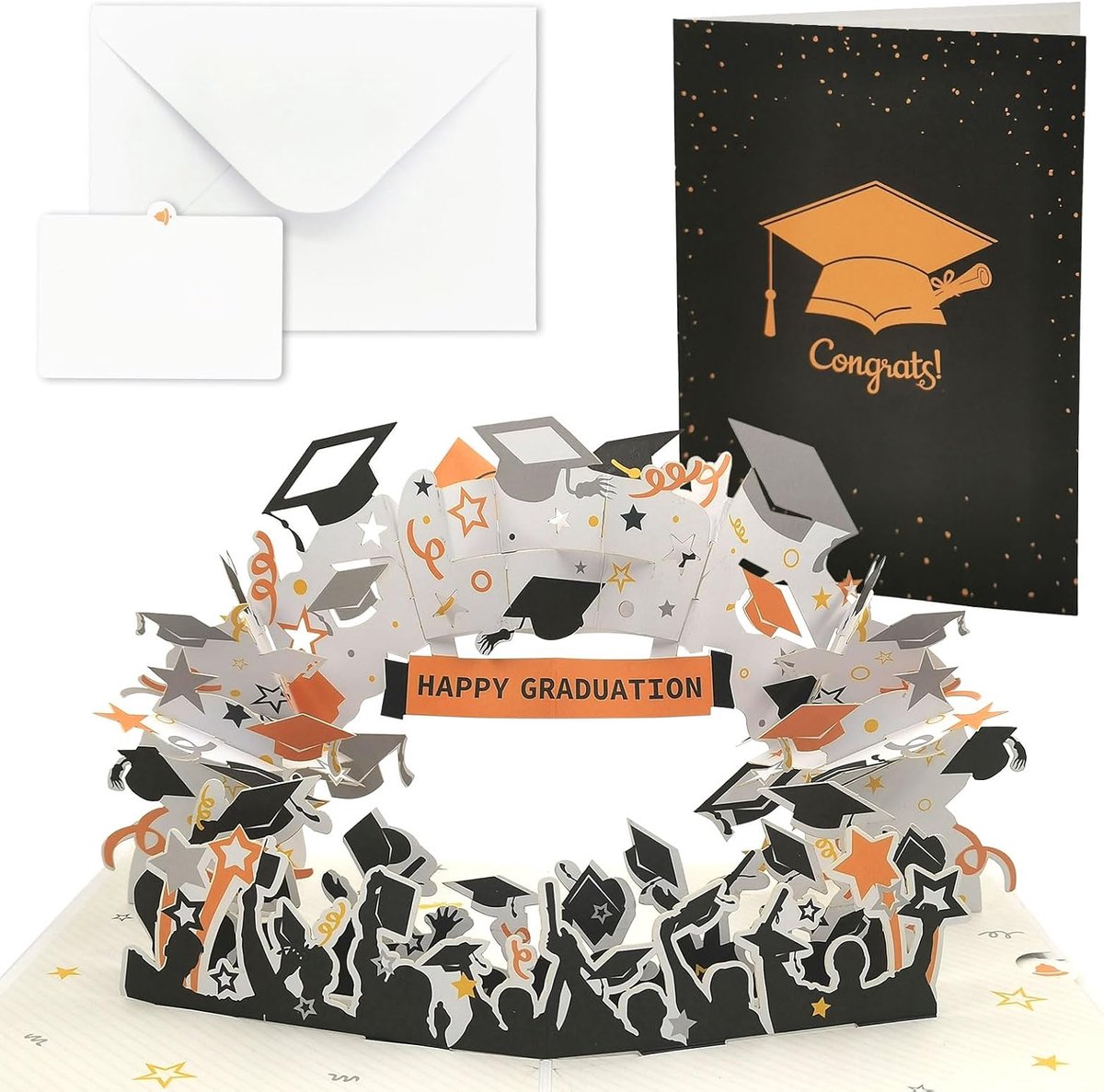 3D wenskaart examen - uil ontwerp - pop-up kaart - verrassing voor geslaagden - ShopVlot
