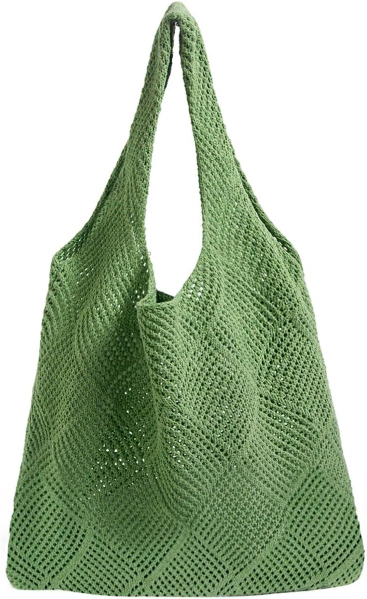Strandtas dames - gehaakte schoudertas - perfect voor de zomer - ideaal voor vakantie - ShopVlot