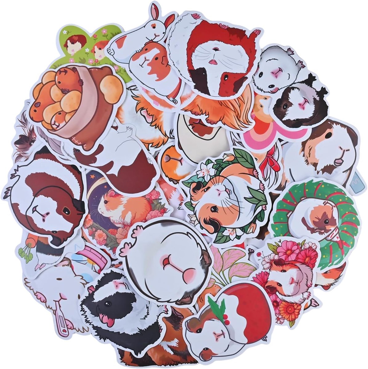Stickers schattig met dieren 102 stuks - waterdicht PVC - 51 ontwerpen - perfect voor scrapbooking - ShopVlot