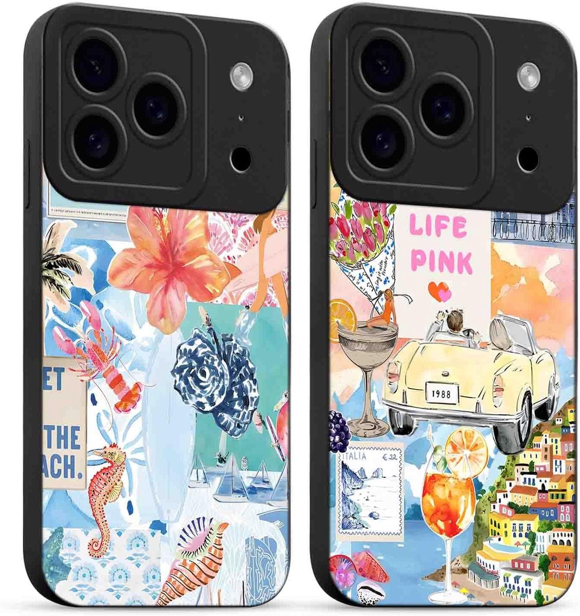Mobiel hoesje 17 Pro - Aesthetisch bloemdesign - Zacht siliconen - Schokbestendig en krasbestendig - ShopVlot
