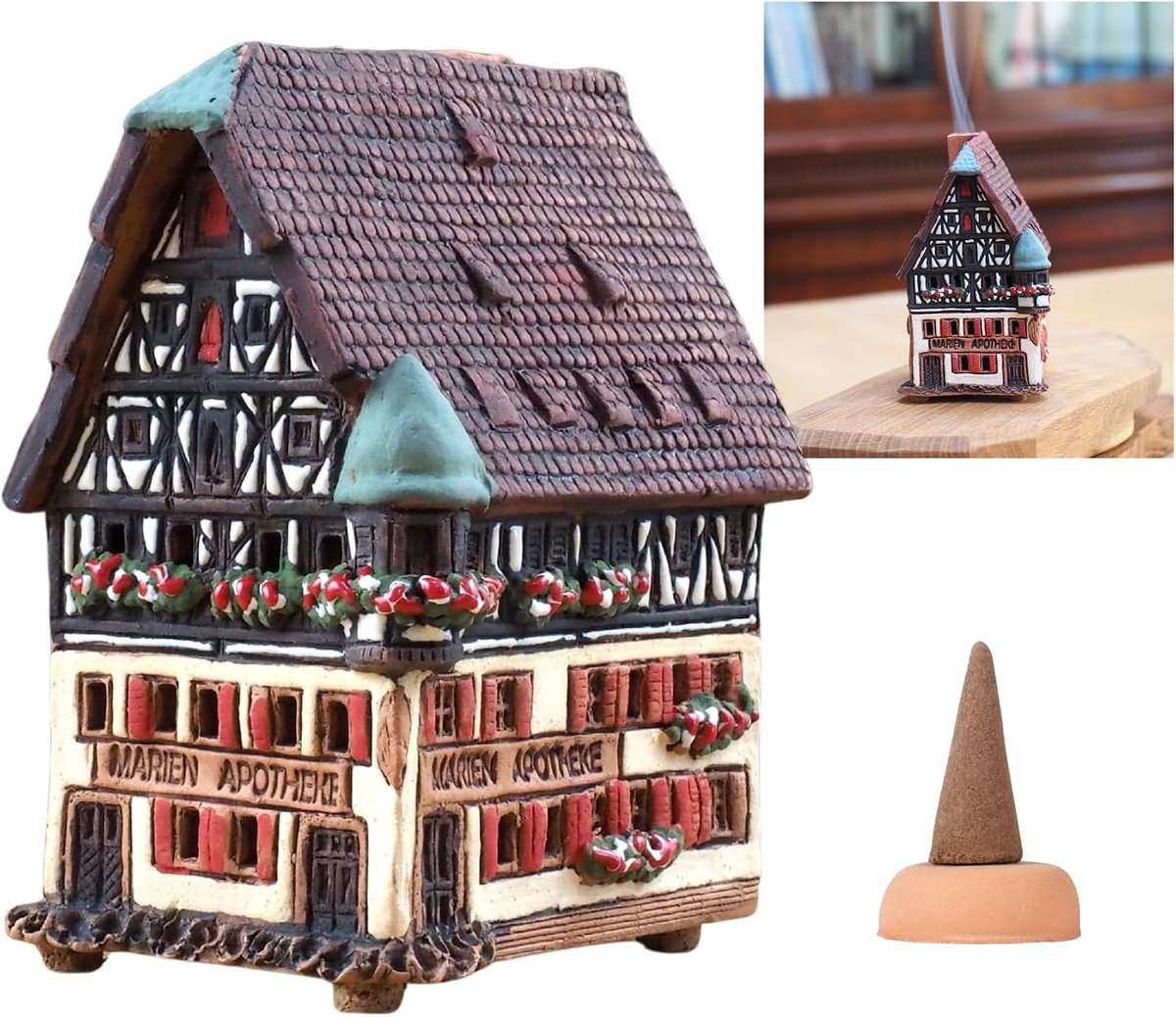 Ceramische wierookbrander 10 cm - uniek ontwerp - creëer een gezellige sfeer - ShopVlot