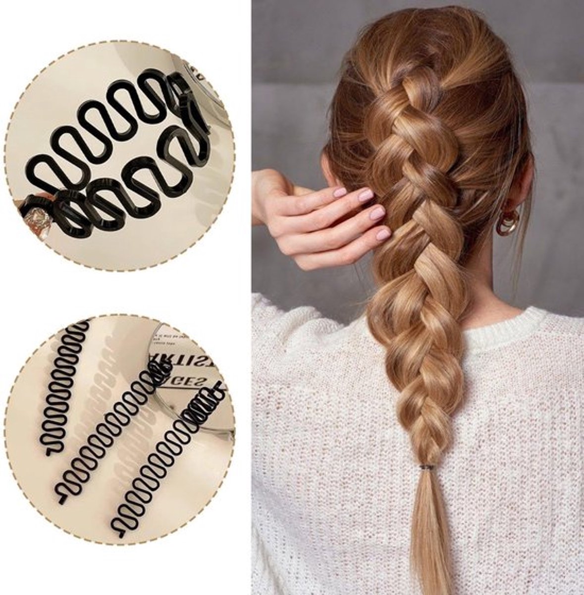 Vlechtgereedschap 8 Stuks - Haarvlechten - Kapselaccessoires - Kinderen - Dagelijkse Styling - Duurzaam Plastic - Haaraccessoires