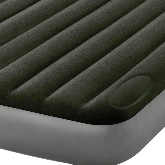 Luchtbed - Opblaasbaar Matras - Logeren Thuis - Zachte Velours Topping - 203 x 152 cm - Blauw — afbeelding 4