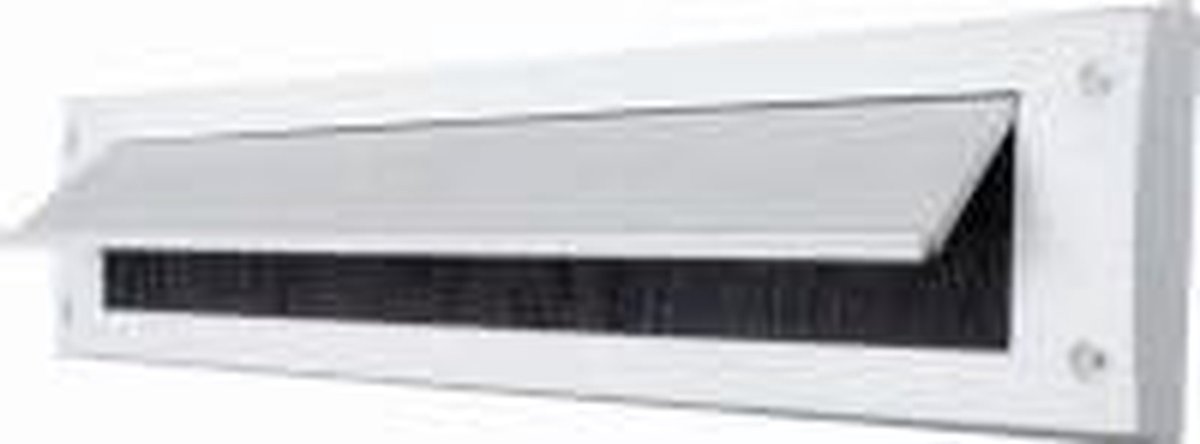 Brievenbusklep - Postklep met kap - Tochtvrij Afsluiten - Met afdekking - 34 cm - Wit