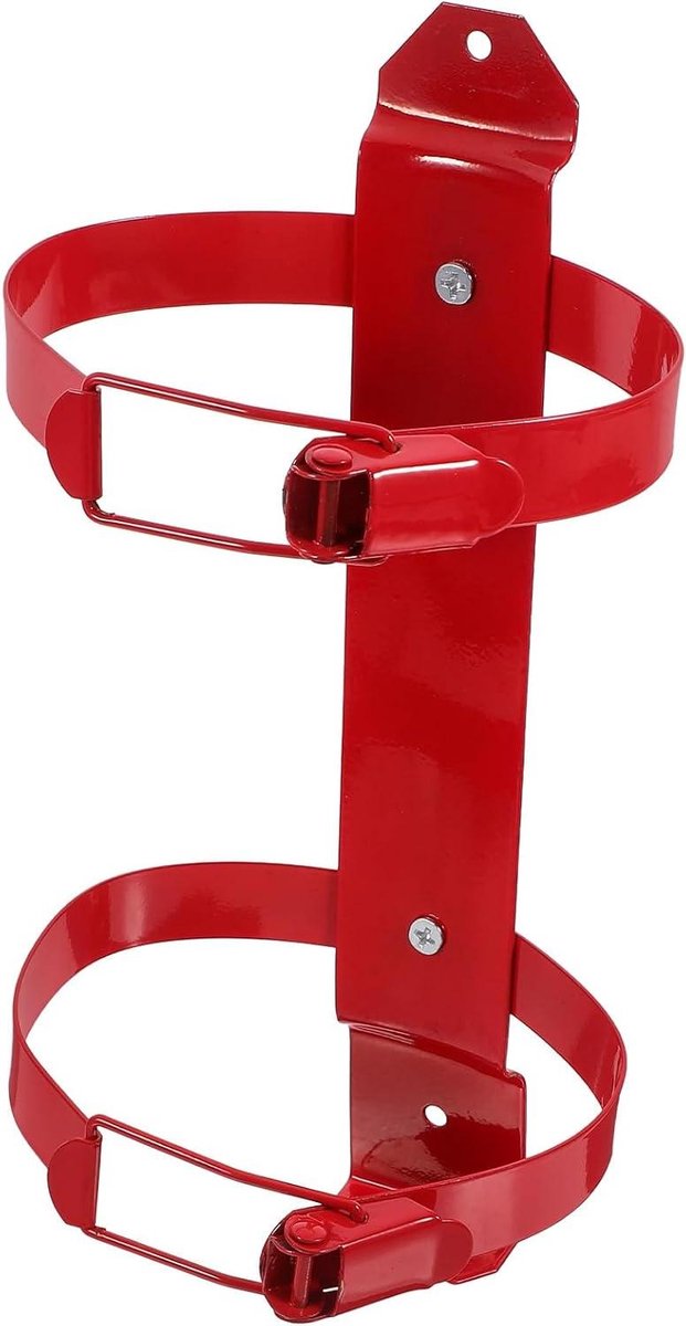 Brandblusser Wandhouder - Universele Houder - Veiligheid Thuis - Verstelbaar Ontwerp - 25.5 x 11.5 cm - Rood