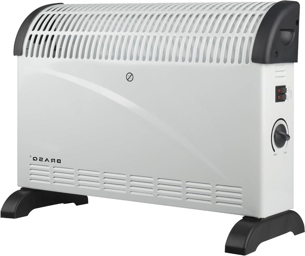 Elektrische Convectorkachel - Verwarming Elektrisch - Ruimte Verwarmen - Instelbare Thermostaat - 2000 Watt - Zwart
