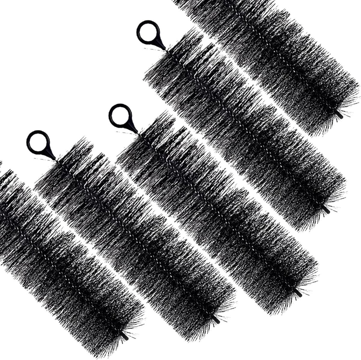 Goot Borstels - Blad Hek - Goten Schoonhouden - Gereedschapsloze Installatie - 5 stuks 15 inch - Zwart