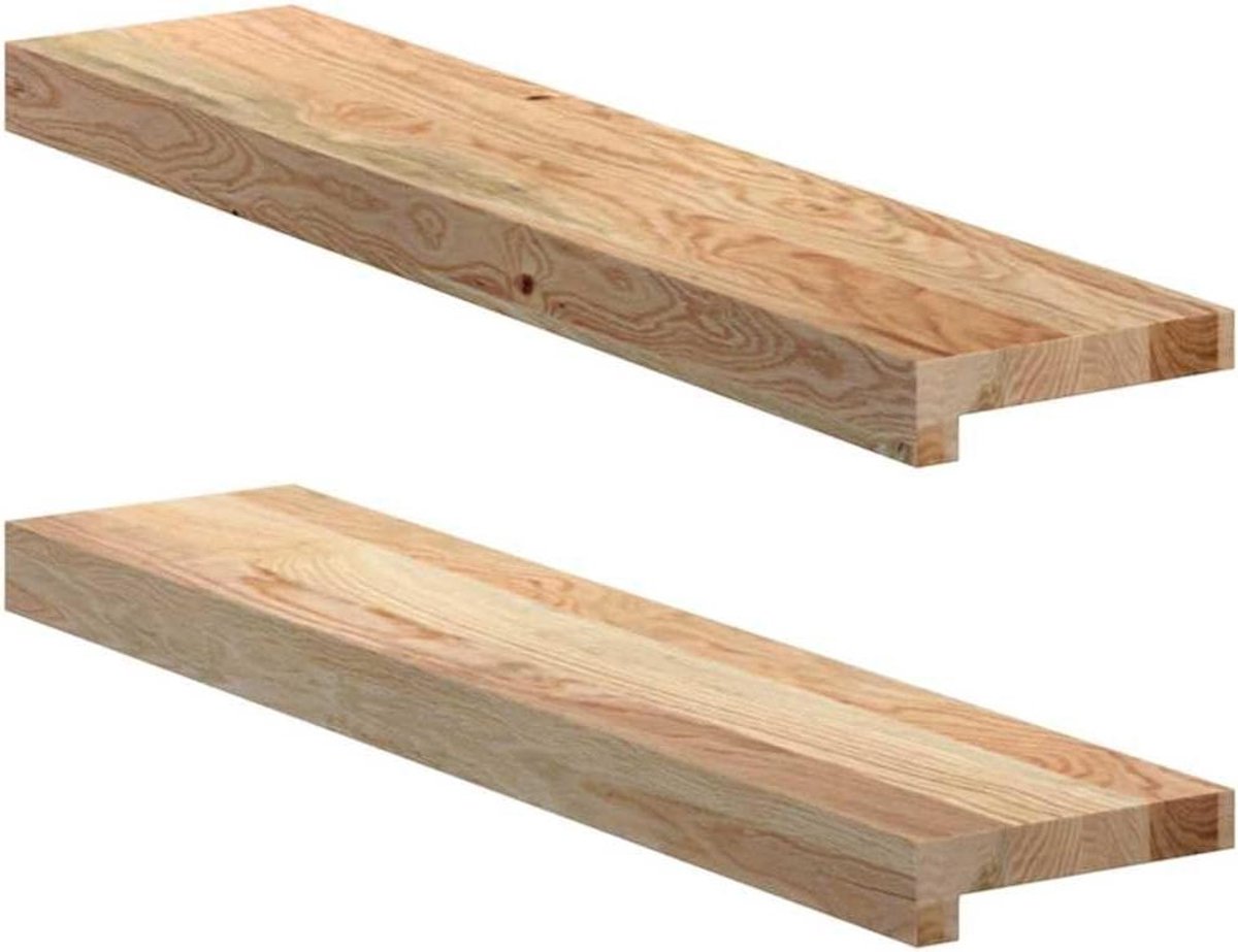 Houten vensterbanken - Dorpel planken - Natuurlijk interieur - Massief eikenhout - 70x15x2 cm - Onbehandeld