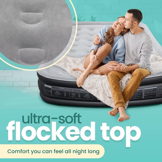 Luchtmatras Met Ingebouwde Pomp - Luxe Opblaasbaar Bed Voor Thuis, Camping & Reizen — afbeelding 4