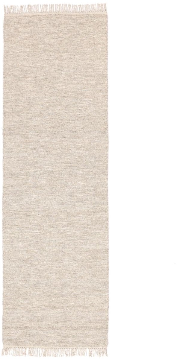 Vloerkleed, 80 x 250 cm, Rechthoekig, Laagpolig, Woonkamer, Eetkamer, Slaapkamer, Hal, Alleen chemisch reinigen, Care & Fair gecertificeerd, Beige