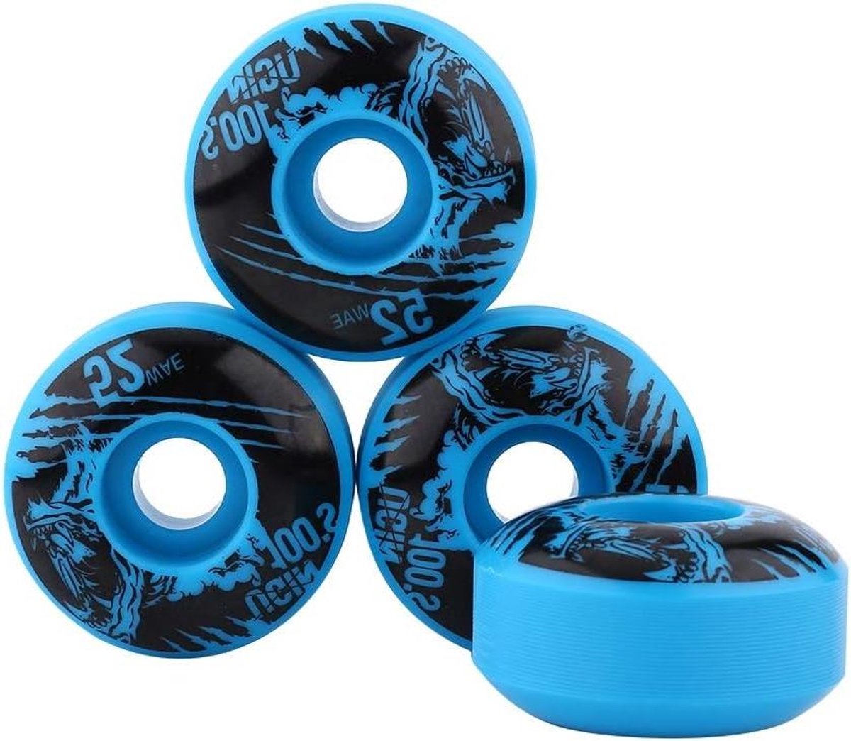 Skateboardwielen Longboard wielen Cruisen Buiten Duurzaam PU materiaal 52 mm 4 stuks