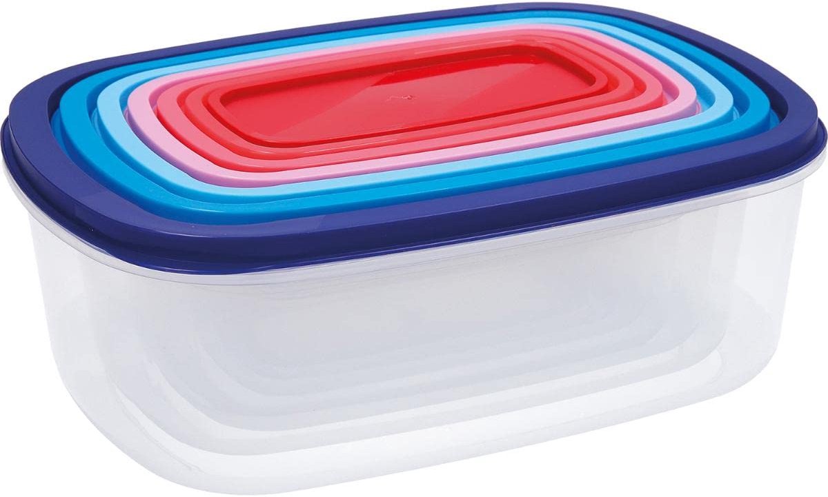 Habitat Set van 7 rechthoekige luchtpanty's, stapelbaar en vast, BPA-vrij, kunststof