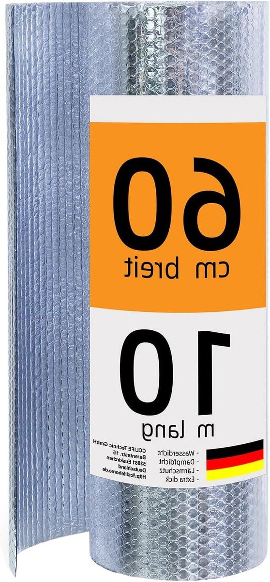 Isolatie Folie - Reflecterende Folie - Energie Besparen - Vochtwerende Laag - 6 m² - Aluminiumkleurig