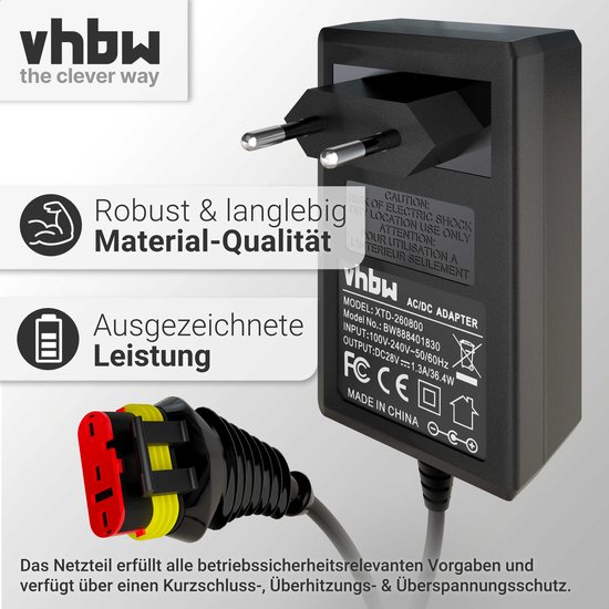 vhbw-voeding compatibel met Husqvarna Automower Aspire R4 en 415X robotmaaiers - 10,1 cm van VHBW — afbeelding 3
