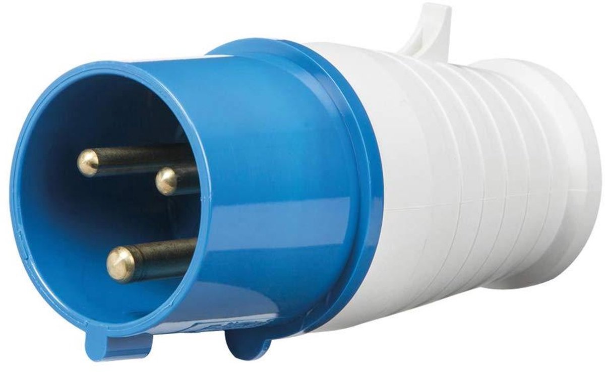 Industriële Connector - Stekker Contactdoos - Stroom Aansluiten - Hoekige Montage - 16A 415V - Blauw