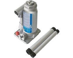 Hydraulische Krik - Fleskrik Wagenkrik - Voertuig Hef - Stabiele Grote Basis - 2 Ton 308 mm - Zilver