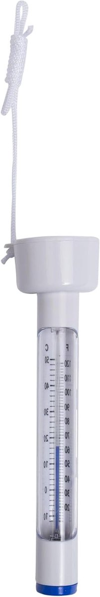 Zwembadthermometer - Waterthermometer - Temperatuur Meten - Drijvend Ontwerp - 185 cm - Wit