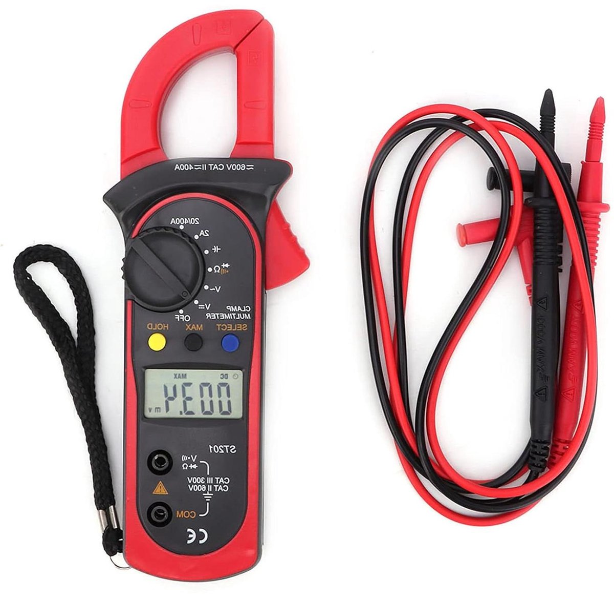 Digitale Multimeter Tang - Spanningstester Stroomtang - Elektrische Metingen - Automatische Selectie - 3 3/4 Digits - Rood