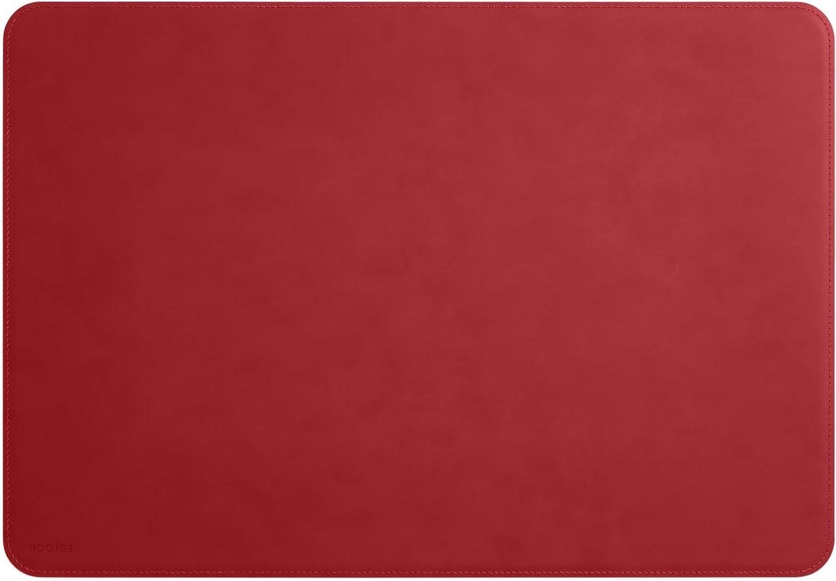 Bureauonderlegger Leer - Bureau mat - Bureau organiseren - Ronde hoeken - 80x50 cm - Rood