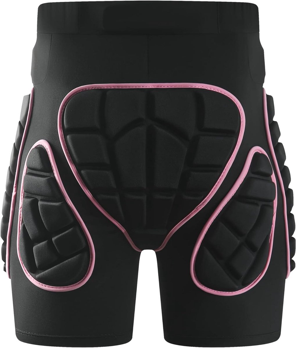 Beschermende Korte Broek - Gewatteerde Short - Val Bescherming - 3D EVA Vulling - 74-100cm Taille - Zwart