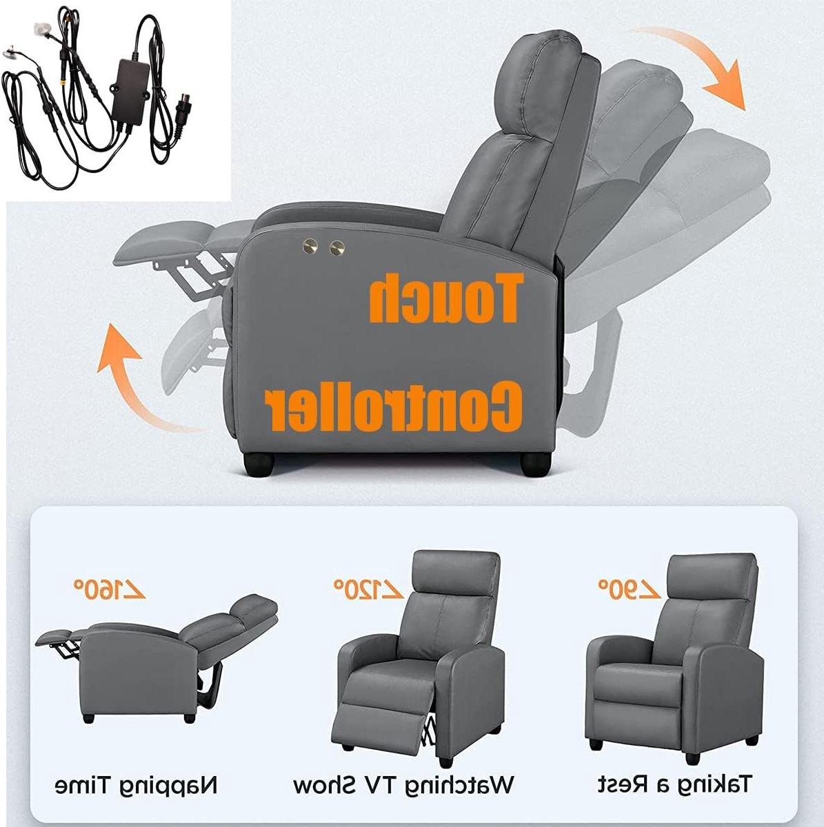 Stoel Touch Controller - Zitsensor Bediening - Fauteuil Verstellen - Dubbele Touch Knoppen - 5 Pin - Zwart