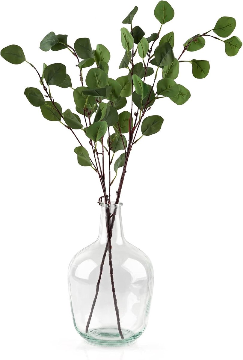 Doorzichtige glazen vaas hoge vloer vaas voor takken faux glazen vazen voor centerpieces in keuken huis binnendecoratie (M)