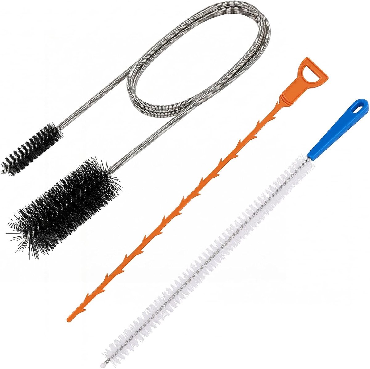 3 stuks fretten afvoerontstopper, herbruikbare reinigingsborstel, reinigingsborstel, afvoerontstopper, voor afvoerontstopping voor keuken, douche