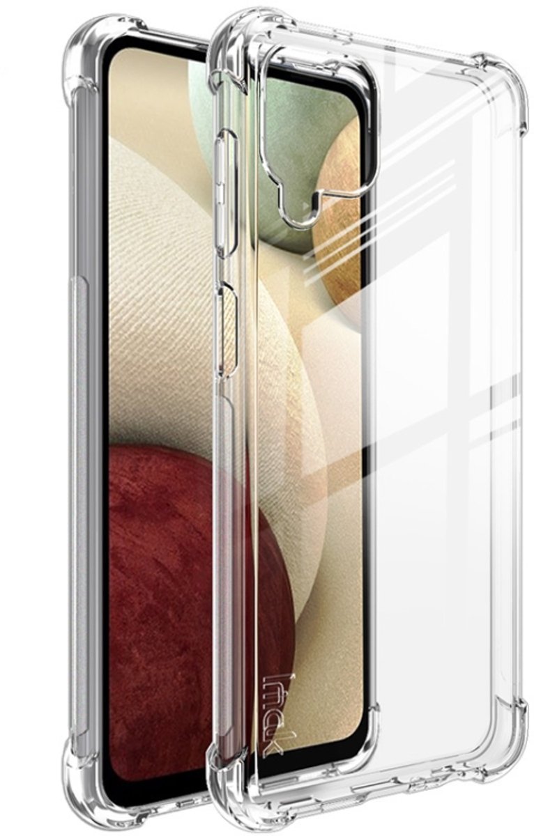 Imak Voor Samsung Galaxy A12 5G IMAK All-inclusive schokbestendige airbag TPU-hoes met schermbeschermer (transparant)