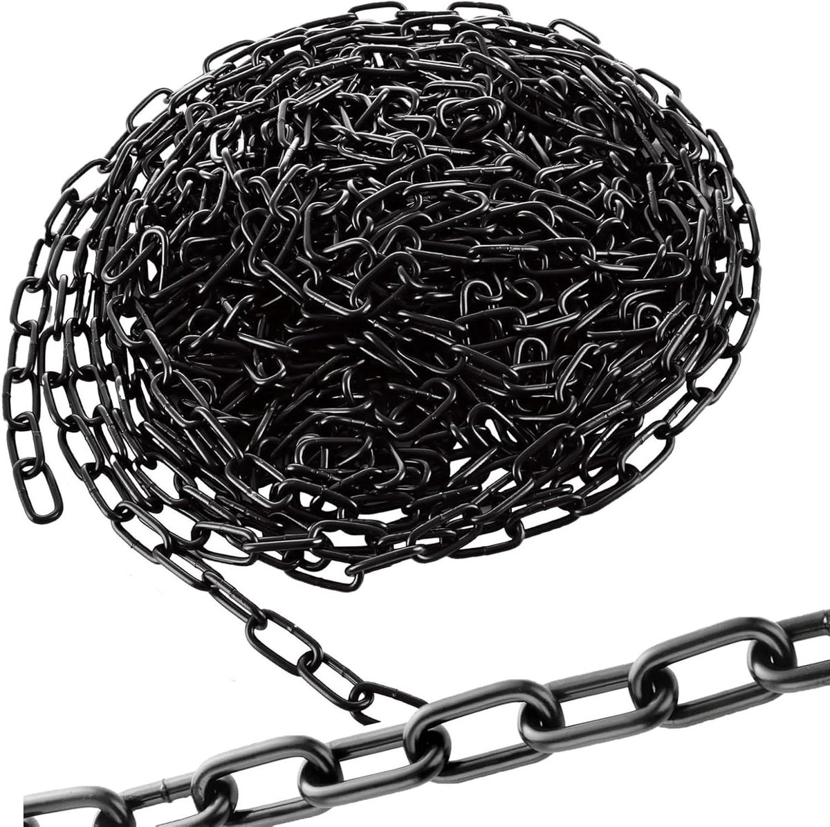 Zwarte Ketting - Veiligheidsketting Loopketting - Hekken Ophangen - Roestvrij Slijtvast - 10 meter 3mm - Zwart