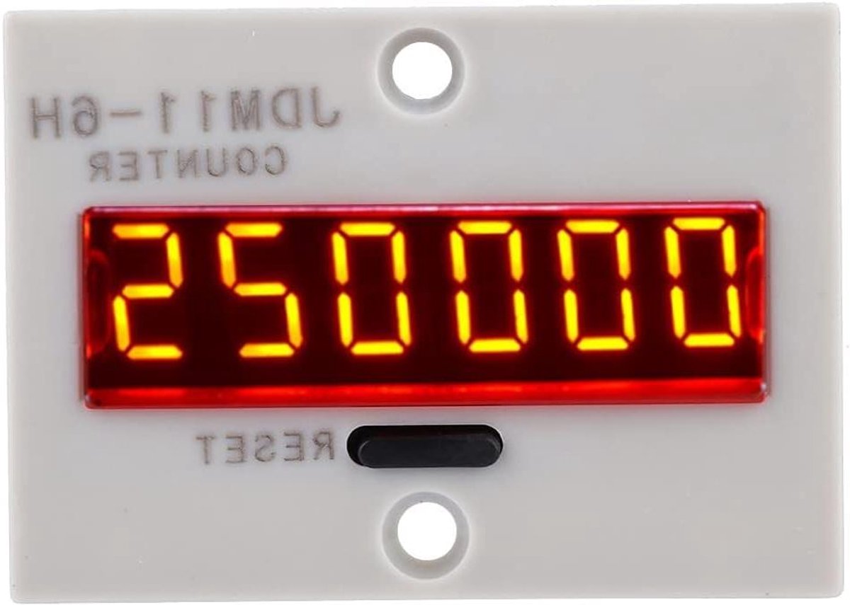 Digitale Teller - Telrelais LED Display - Elektrische Metingen - 6 Cijfers LED - AC/DC 24V - Wit