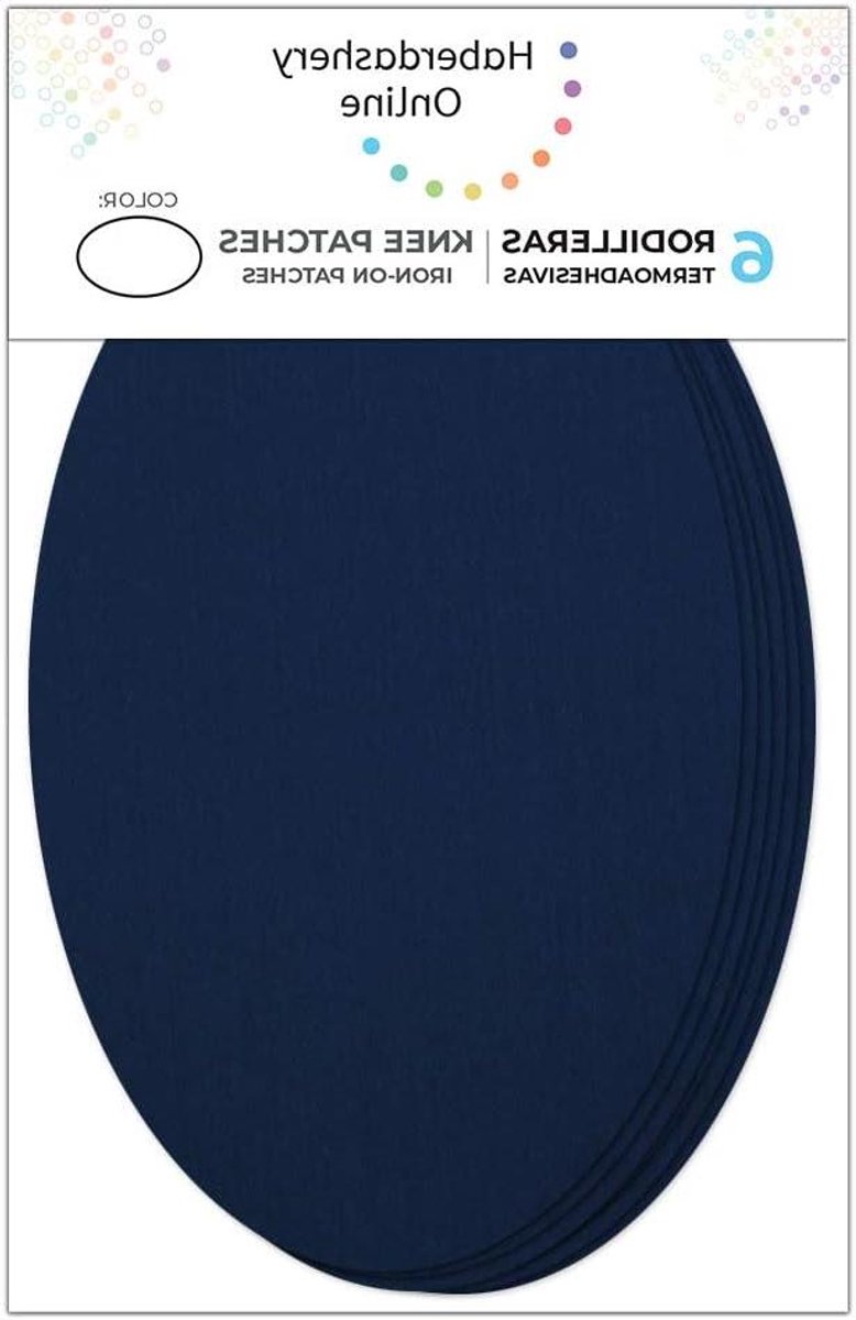 Strijkbare Kniebeschermers - Reparatiedoekjes Elleboogpatches - Kleding Reparen - Strijken in seconden - 16 x 10 cm - Blauw Marine